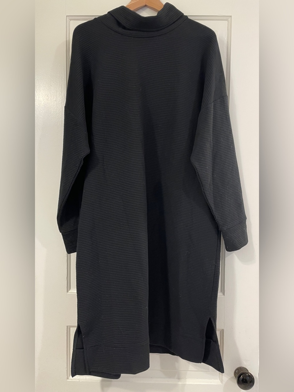 a new day Black Ribbed Knit Dress